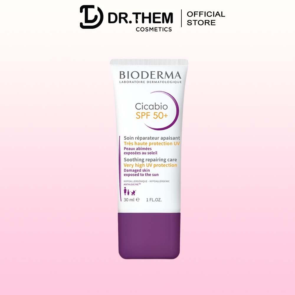 Kem Dưỡng Da Và Chống Nắng, Giúp Phục Hồi, Làm Dịu Cho Làn Da Bị Hư Tổn Bioderma Cicabio Spf 50+ 30ml