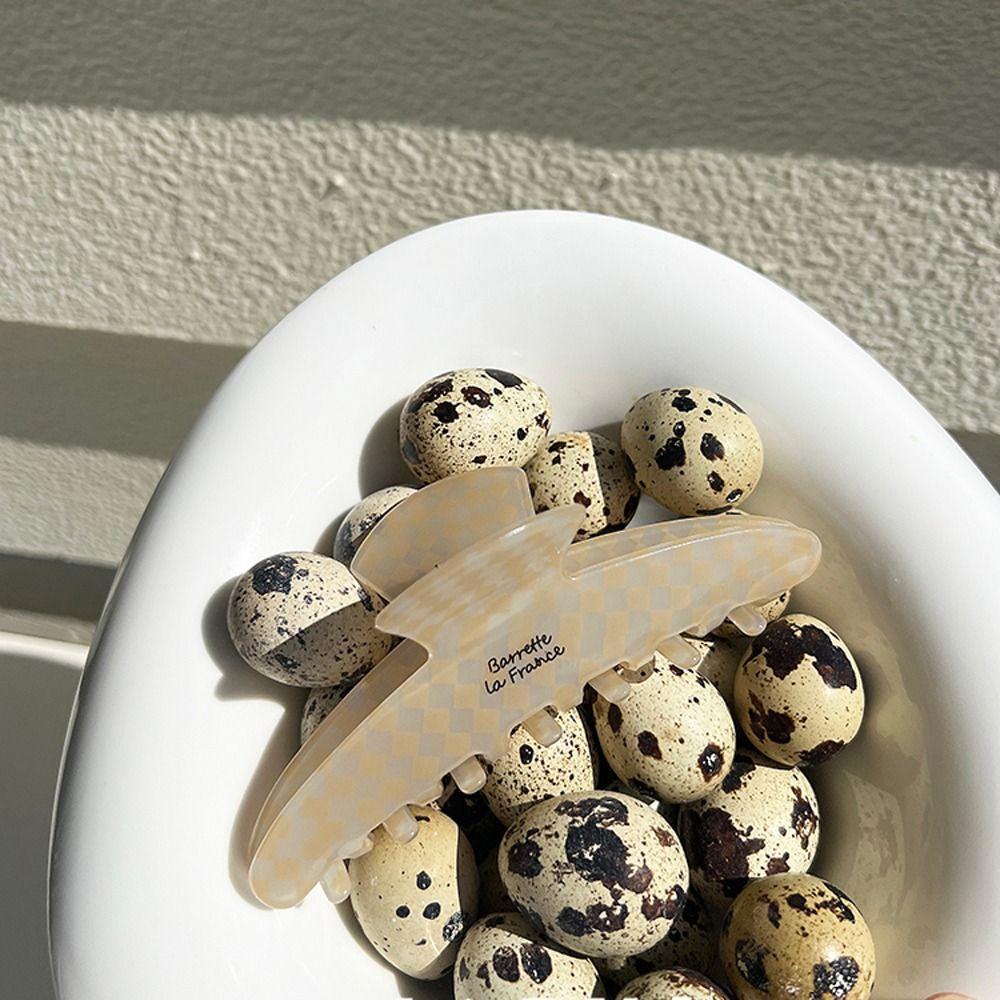 Kẹp Tóc Hình Cá Mập Họa Tiết Kẻ Sọc Thời Trang Hàn Quốc