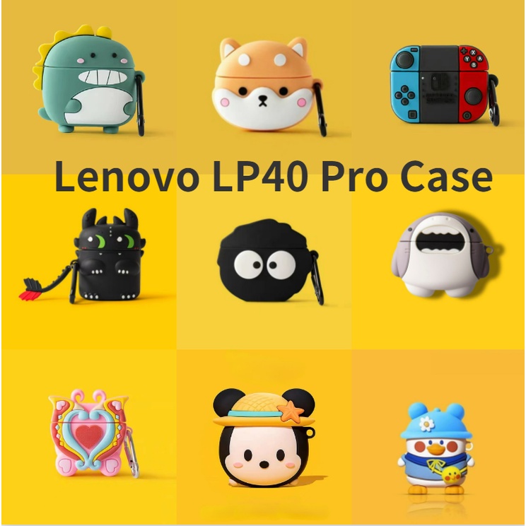 READY STOCK! Lenovo LP40 Pro Case Cartoon Cookie Bear & Game Console for Lenovo LP40 Pro Soft Earphone Case Cover