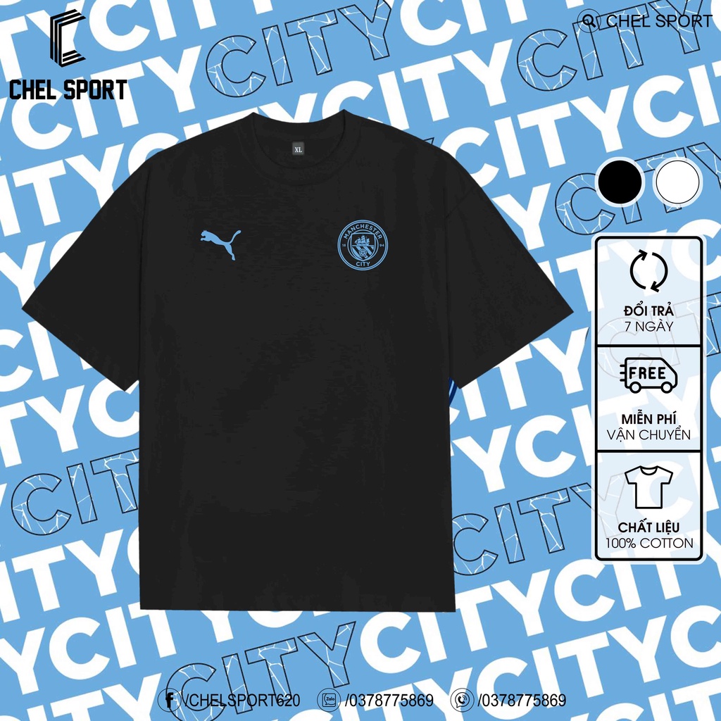 Áo thun Man City cao cấp 100% cotton