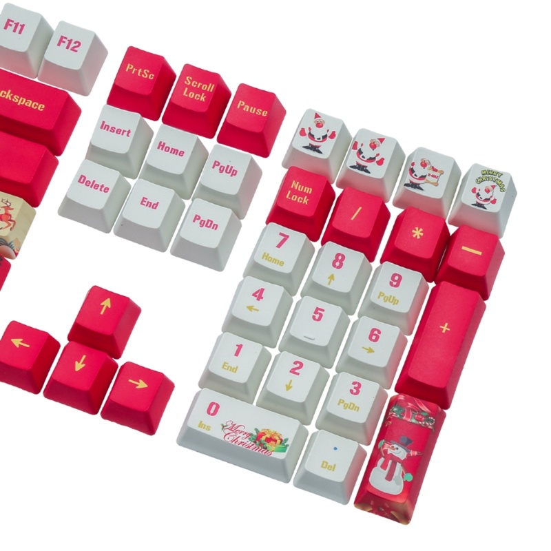 Bàn Phím Cơ OEM PBT 108 Phím Họa Tiết Giáng Sinh Cho 61 / 64 / 68 / 75 / 84 / 87 / 96 / 104 / 1