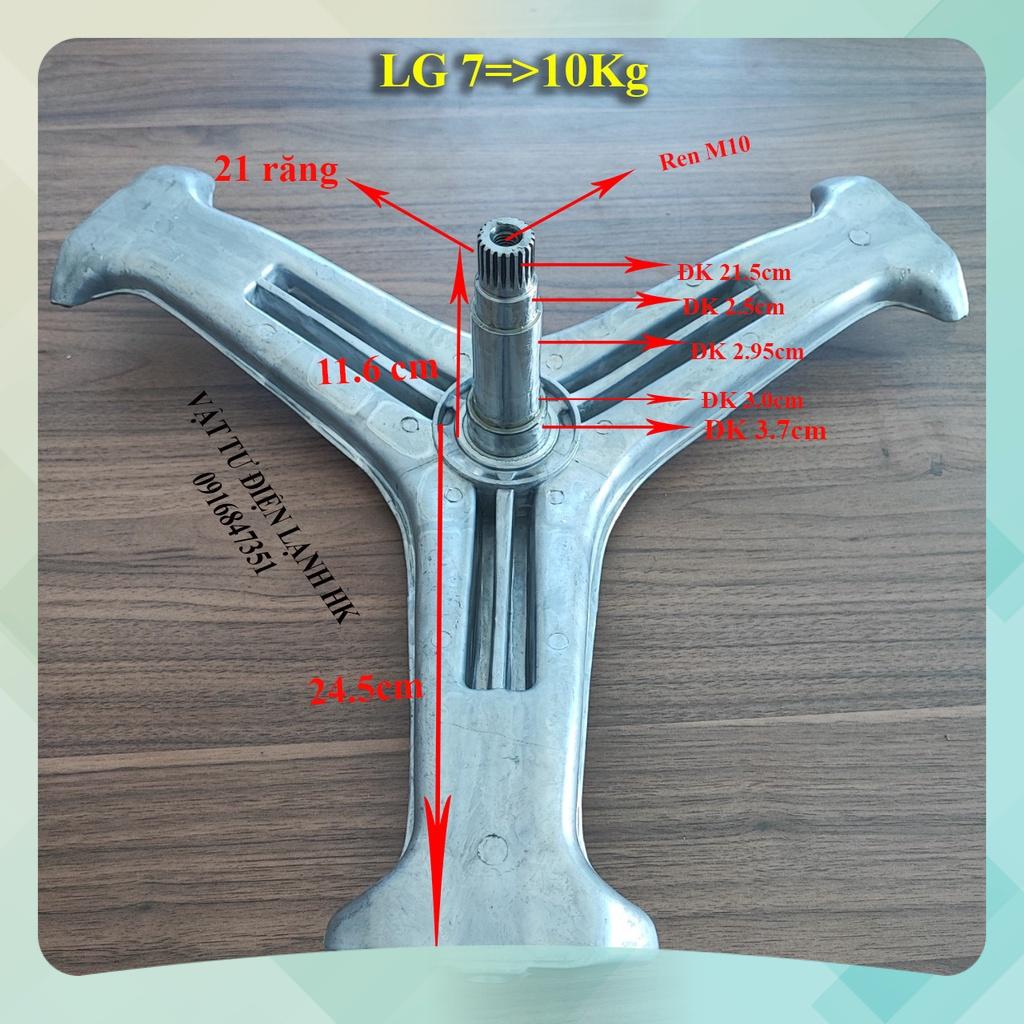(Mới) Trục càng ba chạc máy giặt LG 7Kg 8Kg 9Kg 10Kg lồng ngang WD 13600 14660 7800 7990 8600 F1409NPRW Chảng 3 mg c HK1