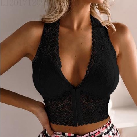 Áo Ngực Thể Thao Phối Ren Plus Size Cho Nữ