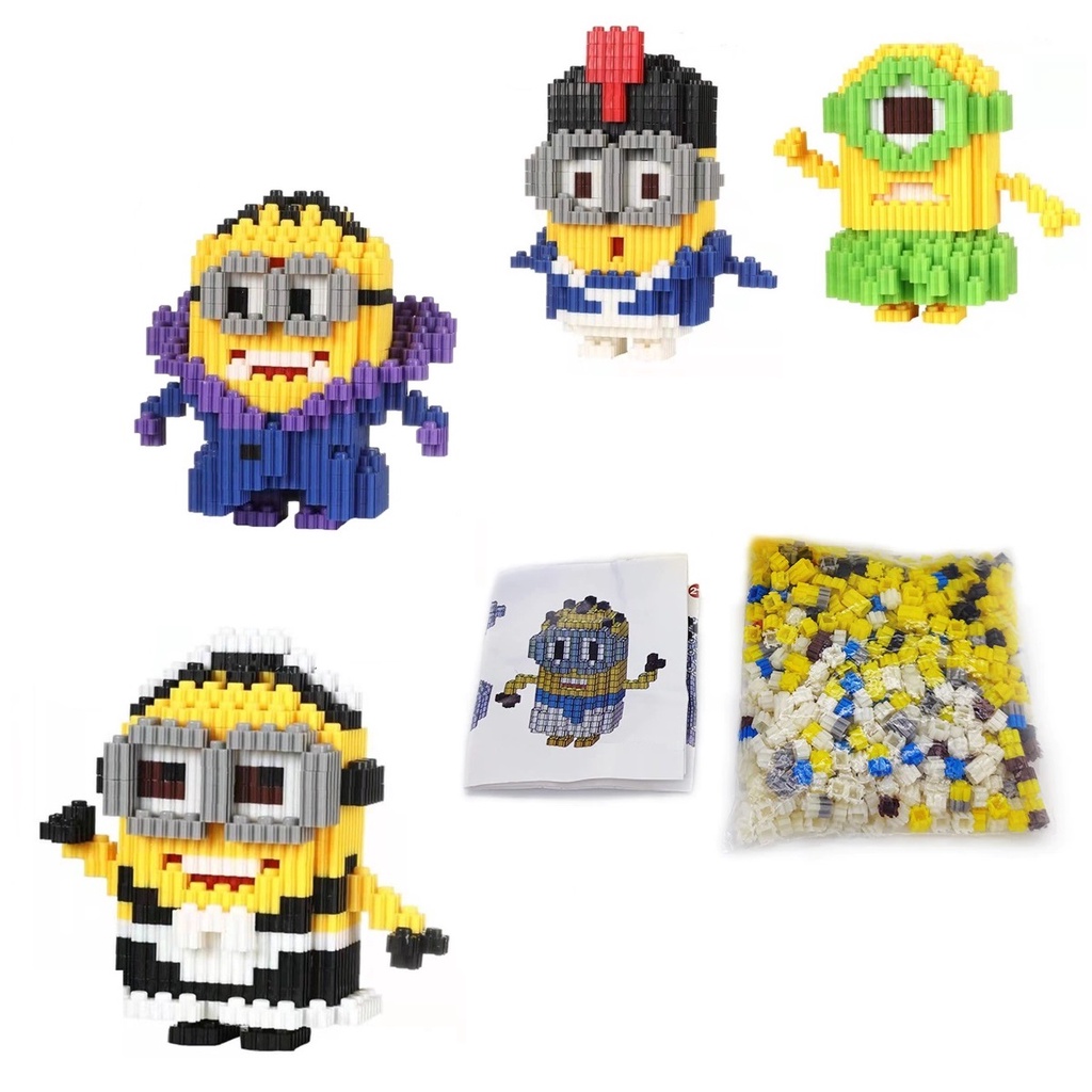 Đồ Chơi Lắp Ráp Mô Hình lle-Go 3D Nhân Vật Hoạt Hình Minion Đáng Yêu