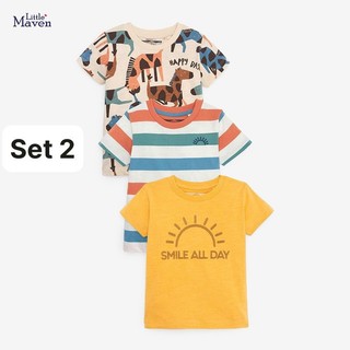 Set 3 áo cotton bé trai
