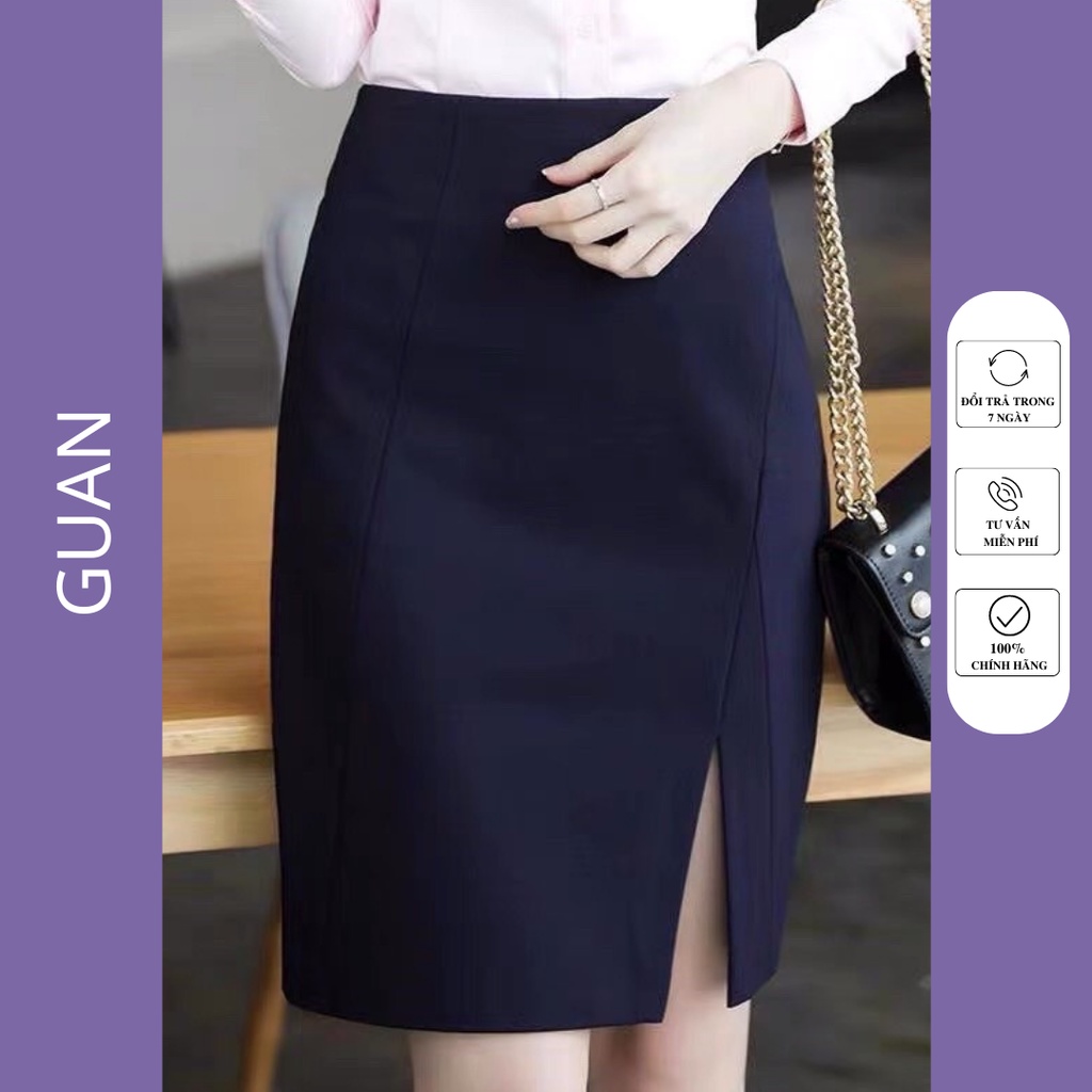 Chân váy bút chì công sở xẻ trước,chân váy công sở bigsize GUAN