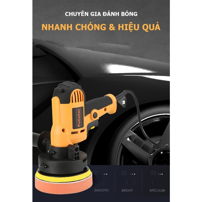 Máy đánh bóng xe ô tô cầm tay Polisher DWE6401 - Máy chà bóng xe ô tô cầm tay | Công suất 700W - Đế chà 125mm | Hàng chí