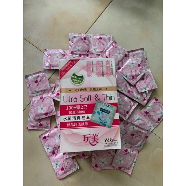 Bao cao su Trung Quốc hoa ly cô gái , bsc cô gái màu hồng( hộp 100 cái)