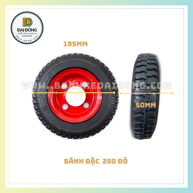 BÁNH XE ĐẨY 250 ĐỎ