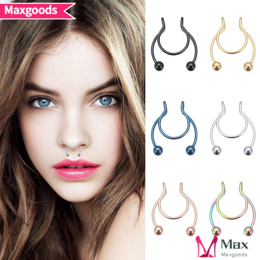 Khuyên Mũi Giả Bằng Thép Không Gỉ Nhiều Màu Thời Trang