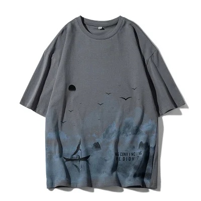 Áo Thun cotton Tay Ngắn Cổ Tròn Màu Sắc Tương Phản Thời Trang Mùa Hè Cho Nam Giới