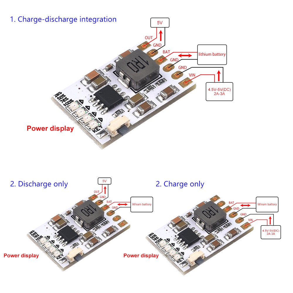Bảng Mạch Sạc Pin Tích Hợp Pin Lithium 3.7V 4.2V Gaqee