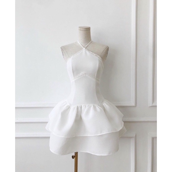 Đầm xốp cổ yếm tùng xòe 2 tầng LiLy Dress- Gattag 💖