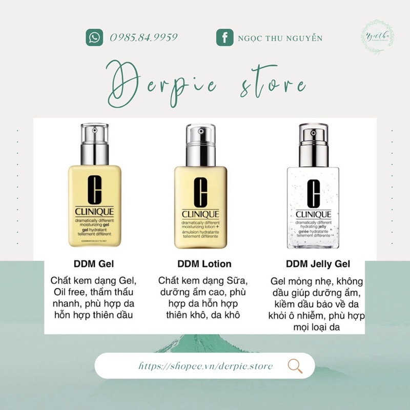 Kem dưỡng ẩm Clinique Dramatically Different Moisturizing Gel / Lotion / Hydrating Jelly có sẵn