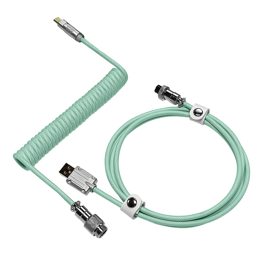 Dây Cáp Truyền Dữ Liệu Xoắn Ốc Type-C Sang USB Cho Bàn Phím Cơ