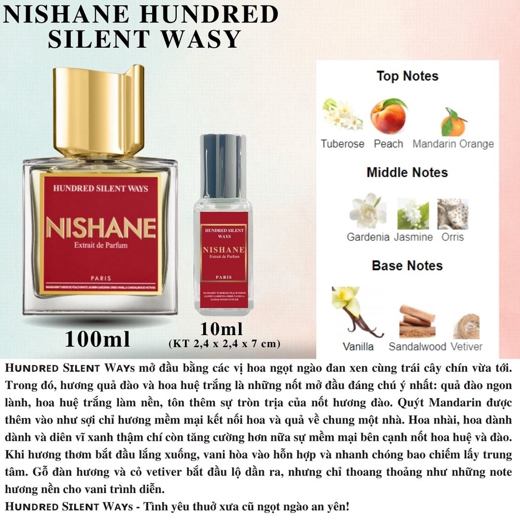 Nước hoa chính hãng cao cấp - Nishane Hundred Silent Ways