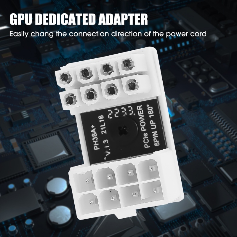 Đầu Nối Chuyển Đổi GPU 8Pin Sang 8Pin Góc 180 Độ Chuyên Dụng Cho Thẻ Video Máy Tính Để Bàn