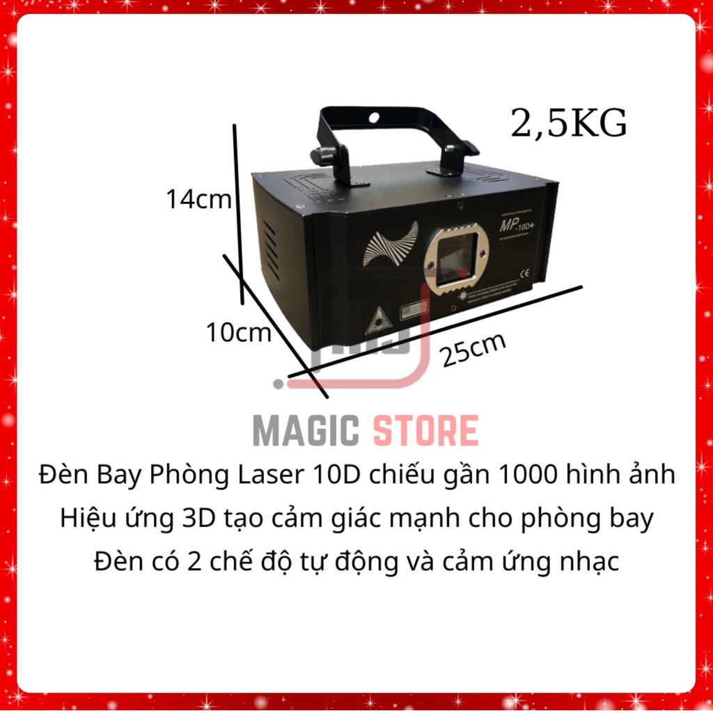 Đèn Bay Phòng Đèn Laser 10D Plus Gần 1000 Hiêu Ứng Ảo 3D Dành Cho Phòng Bay