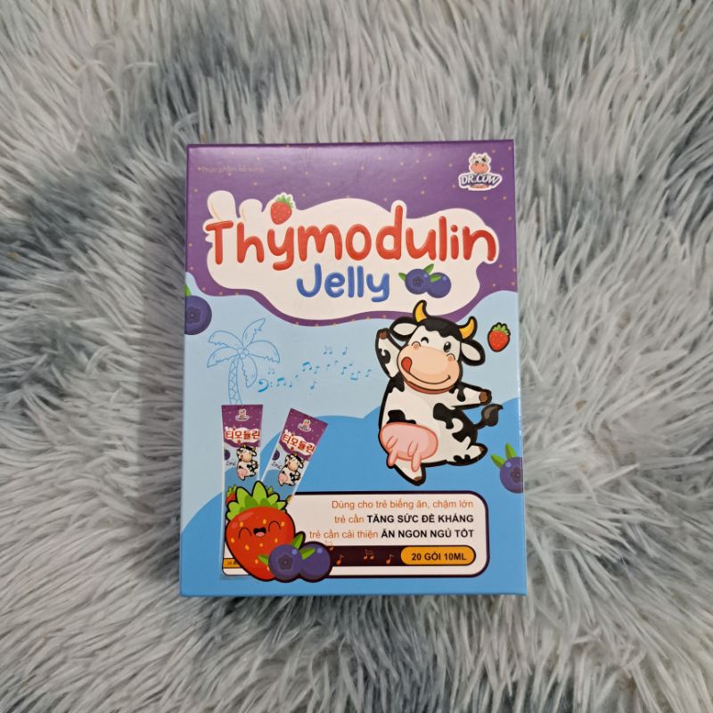 Hộp 20 gói Thạch Thymodulin Jelly - Thạch ăn ngon ngủ ngon chứ yến sào sữa non giúp bé ăn ngon ngủ tốt tăng sức đề kháng