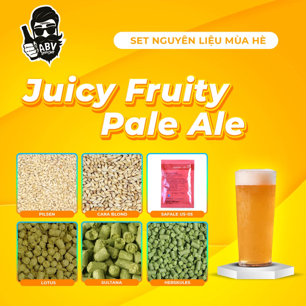 Set nguyên liệu nấu bia Juicy Fruity Pale Ale