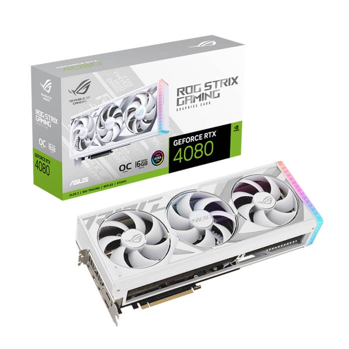 VGA Asus ROG Strix RTX 4080 OC 16GB GDDR6X White (ROG-STRIX-RTX4080-O16G-WHITE) - Bảo Hành 36 Tháng