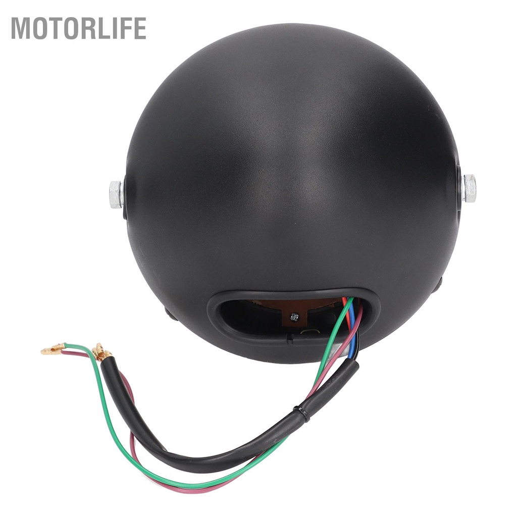 Motorlife 6.5in Đèn Pha LED Xe Máy Tròn Retro IPX66 Chống Nước Cho Tay Ga