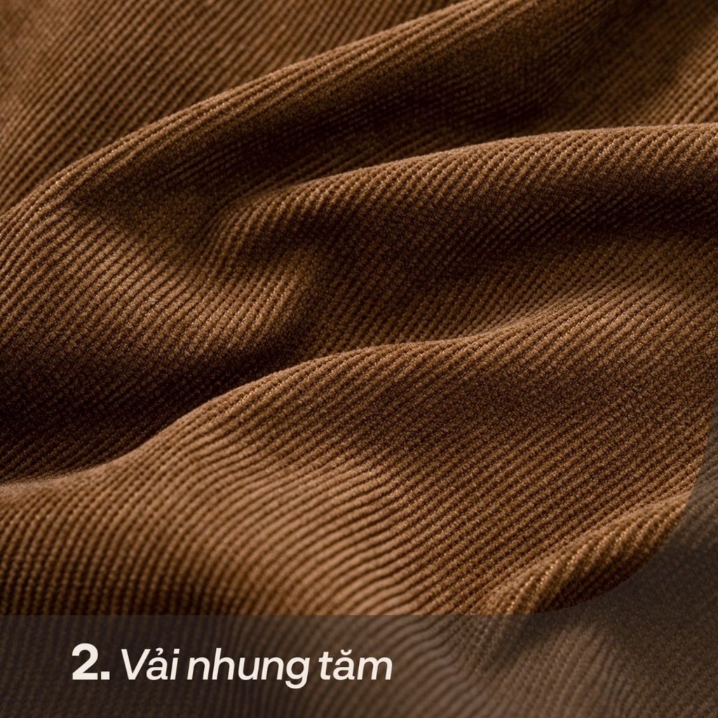 Áo sơ mi nhung tăm dài tay cao cấp chất vải mềm mịn form Hàn Quốc phong cách trẻ trung thời trang