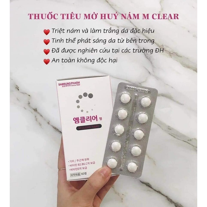 VIÊN UỐNG TRẮNG DA SAMSUNG PHARM M CLEAR TABLET