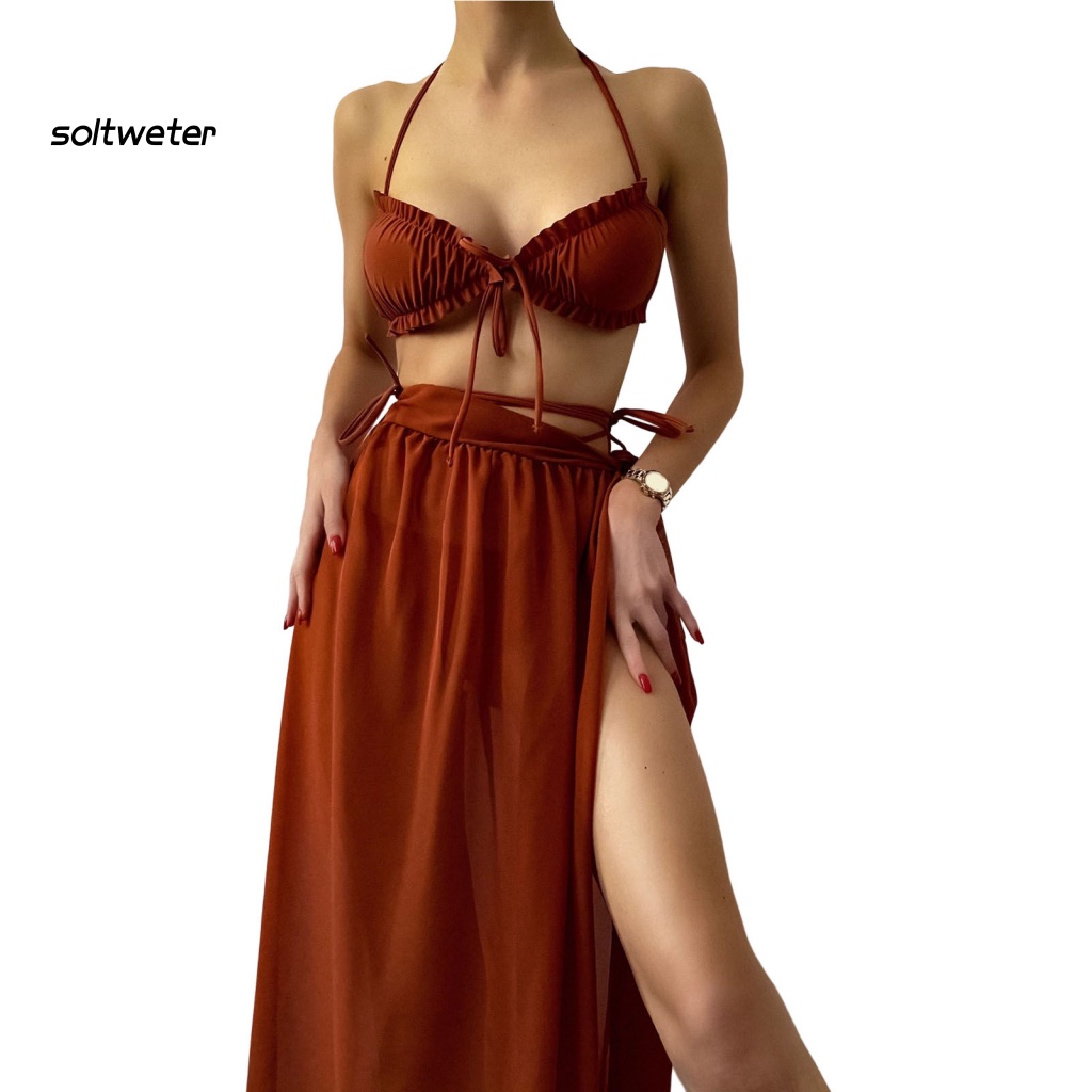 Bộ Đồ Bơi Bikini 3 Món Thời Trang Quyến Rũ Cho Nữ