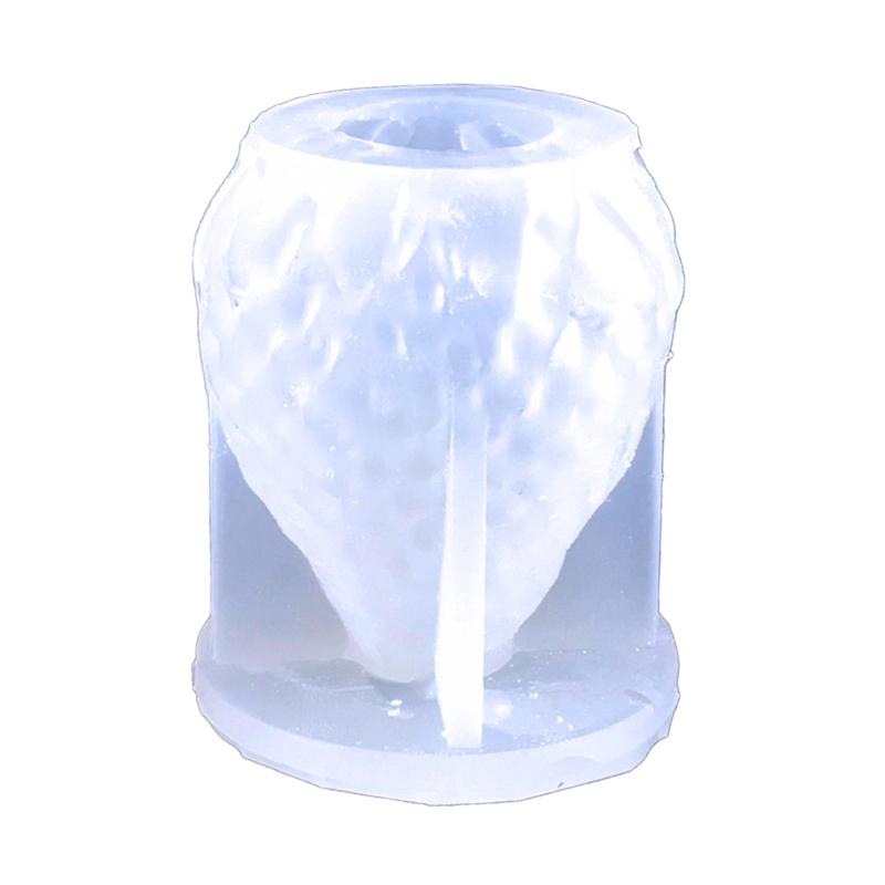 Khuôn Silicone Làm Nến / Xà Phòng Hình Trái Dâu DIY