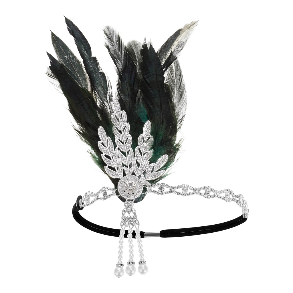 Băng Đô Cài Tóc YGT 1920s Đính Ngọc Trai Giả Thời Trang 20s