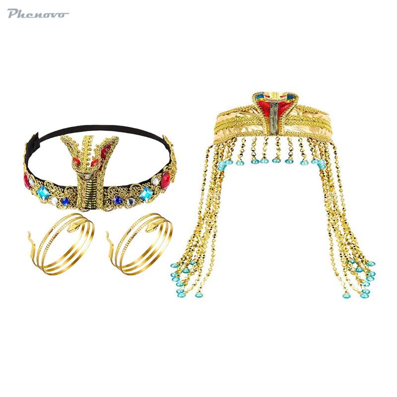 Băng Đô Cài Tóc Hình Rắn Phong Cách Nữ Hoàng Cổ Điển Thời Trang Dùng Hóa Trang Halloween