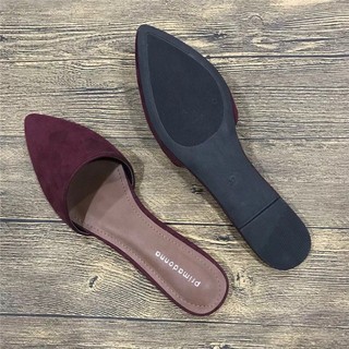 [ ORDER ] Dép sục mũi nhọn da lộn