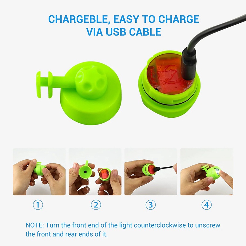 Set 2 Chiếc Giày Đèn 3 Chế Độ Sáng Có Thể Sạc Lại Dành Cho Chó Đi Bộ / Cắm Trại