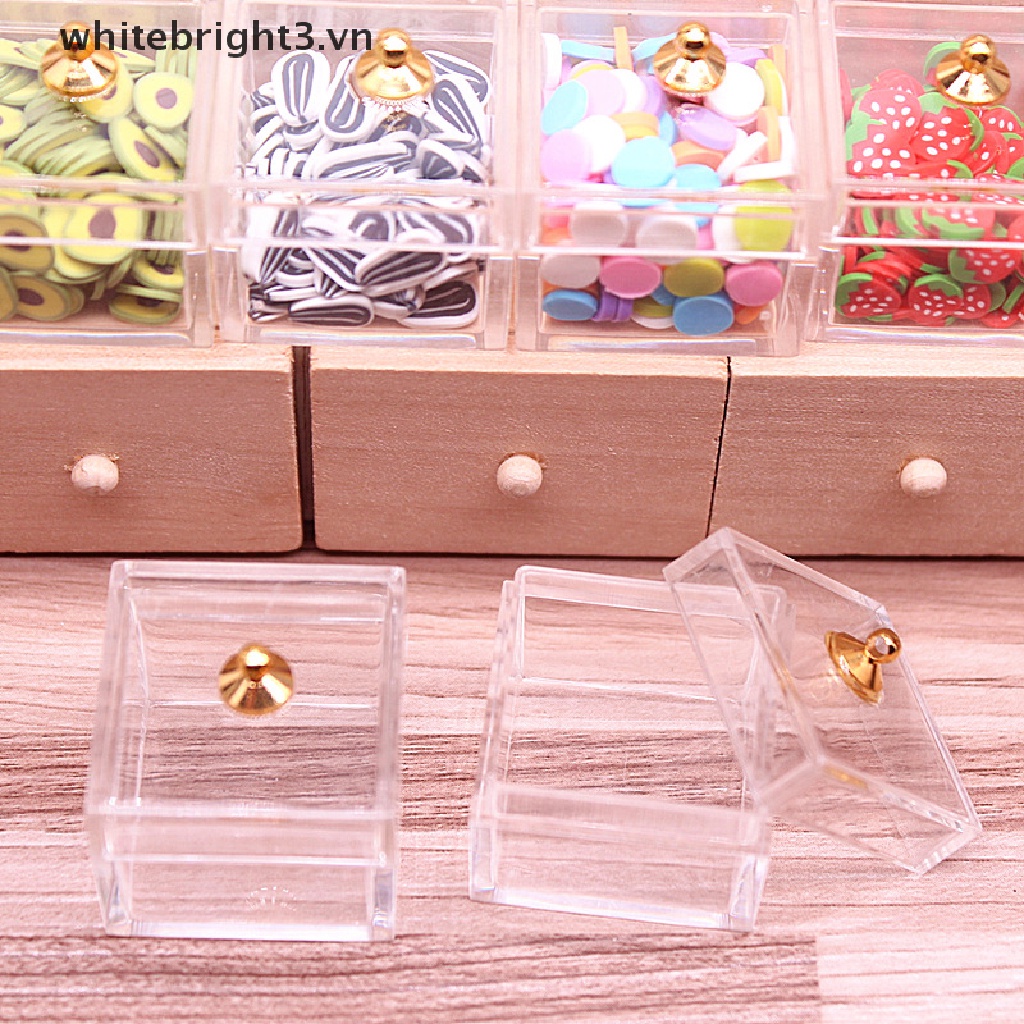 Set 2 Hộp Đựng Bánh Kẹo / Món Tráng Miệng Trang Trí Nhà Búp Bê