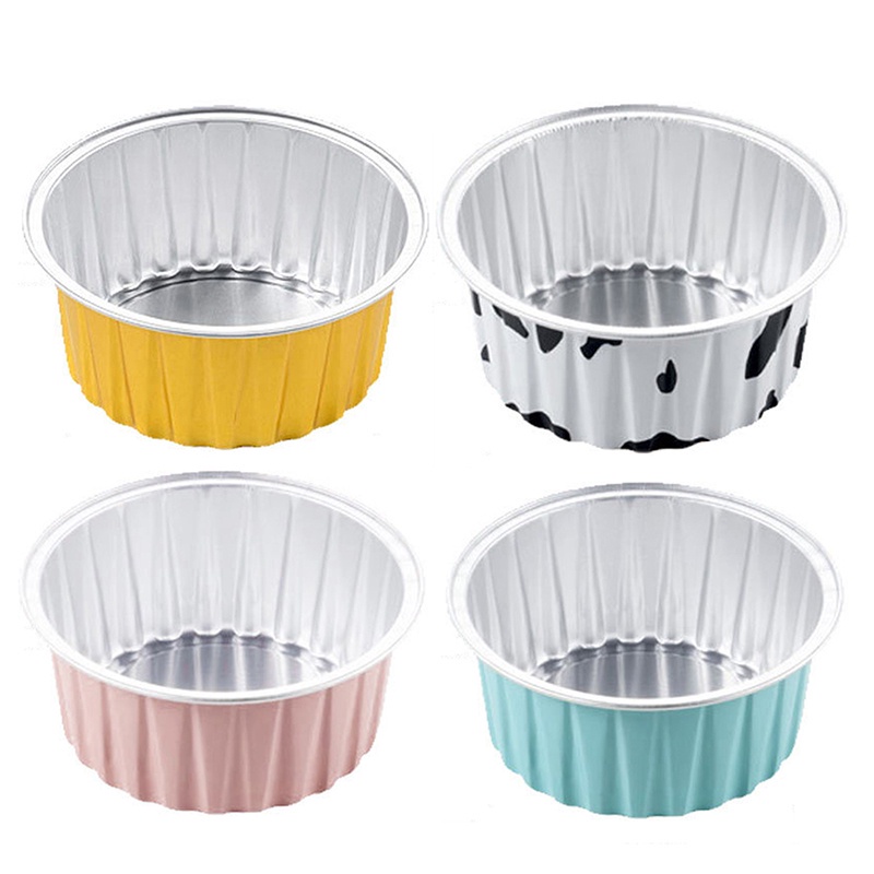 Set 10 Cốc Lá Nhôm Làm Bánh Có Thể Được Thu Gọn