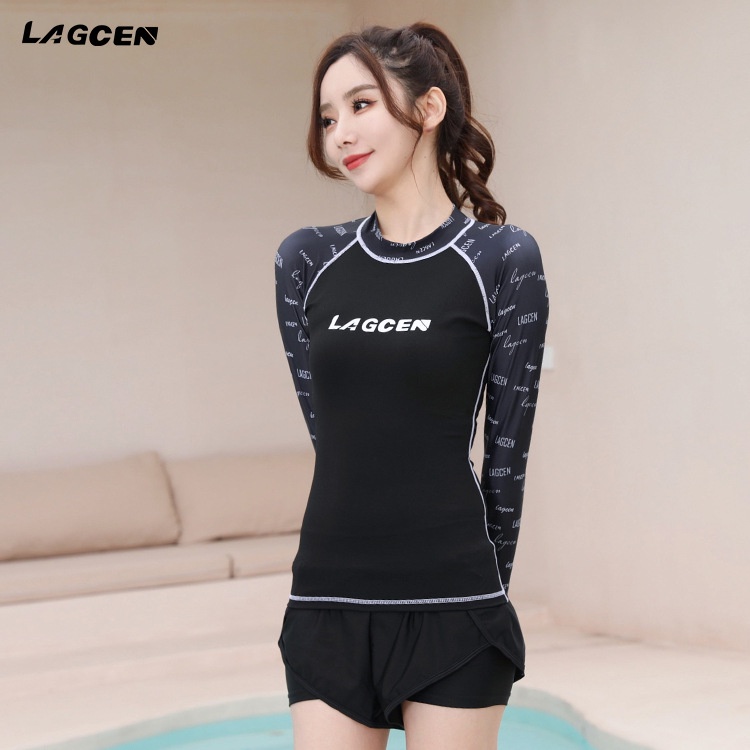 BBB Women’s Split Swimsuits Long-Sleeved Full Body Sunscreen Quick Drying Snorkeling Slimming Surfing Suit
