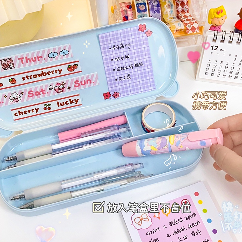 Bộ gôm tẩy dạng bấm họa tiết hoạt hình đáng yêu