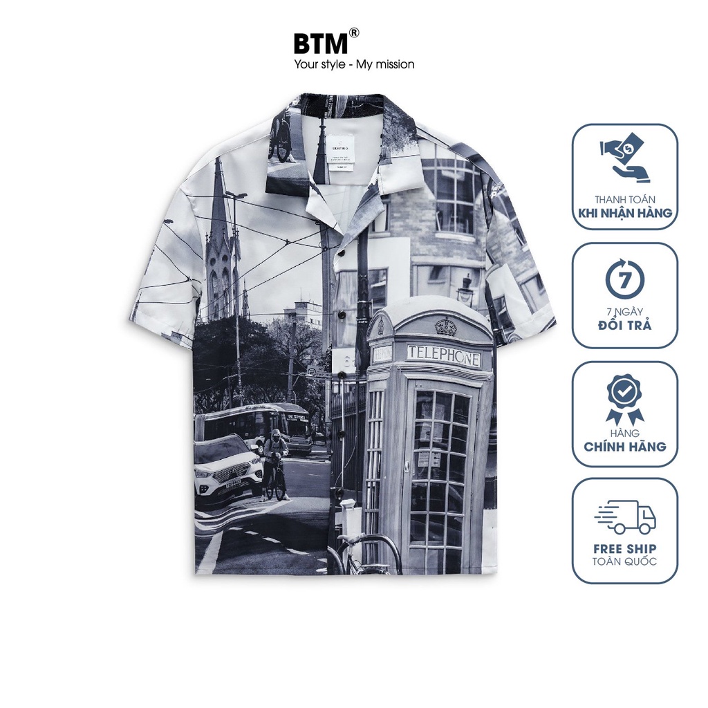 Sơ mi pizama BTM họa tiết đường phố - 3.126 - BENTINO