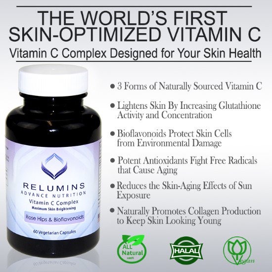 Viên uống trắng da Relumins Vitamin C Complex 60 viên của Mỹ