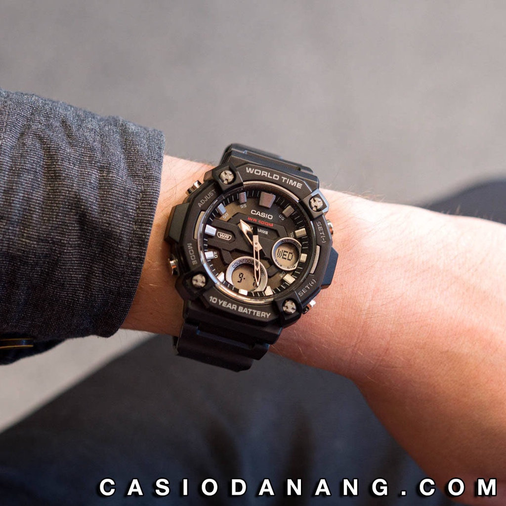 Đồng hồ nam dây nhựa Casio chính hãng Anh Khuê AEQ-120W-1AVDF