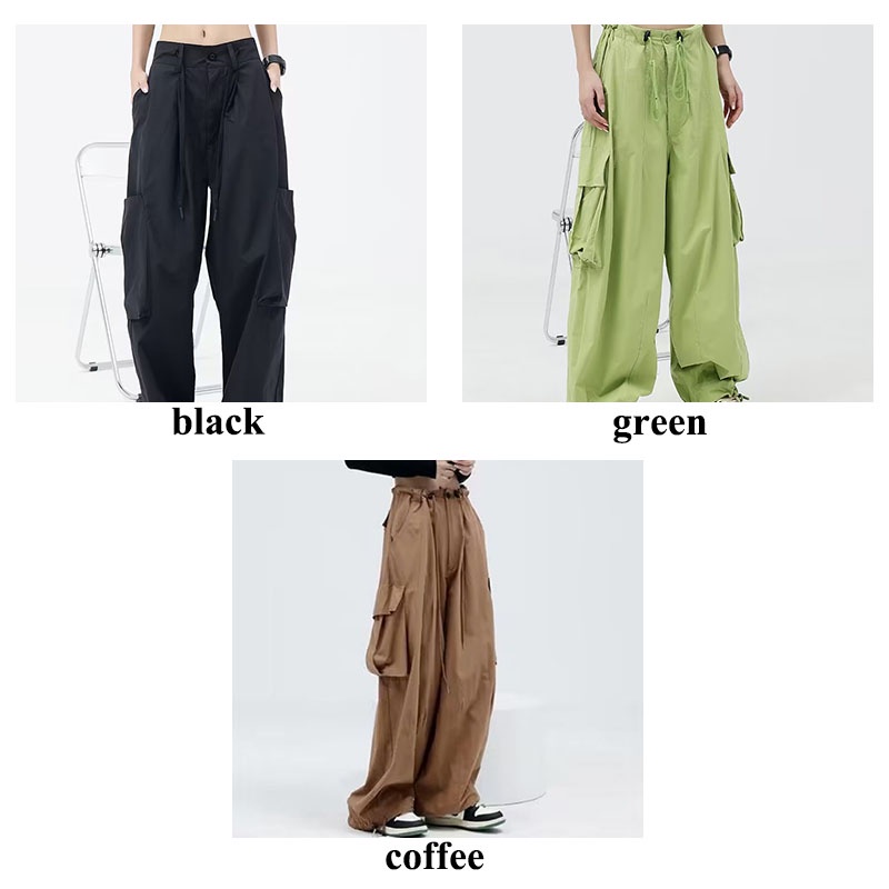 Quần dài XINLANYASHE ống rộng phối túi thời trang Hàn Quốc cổ điển dành cho nữ