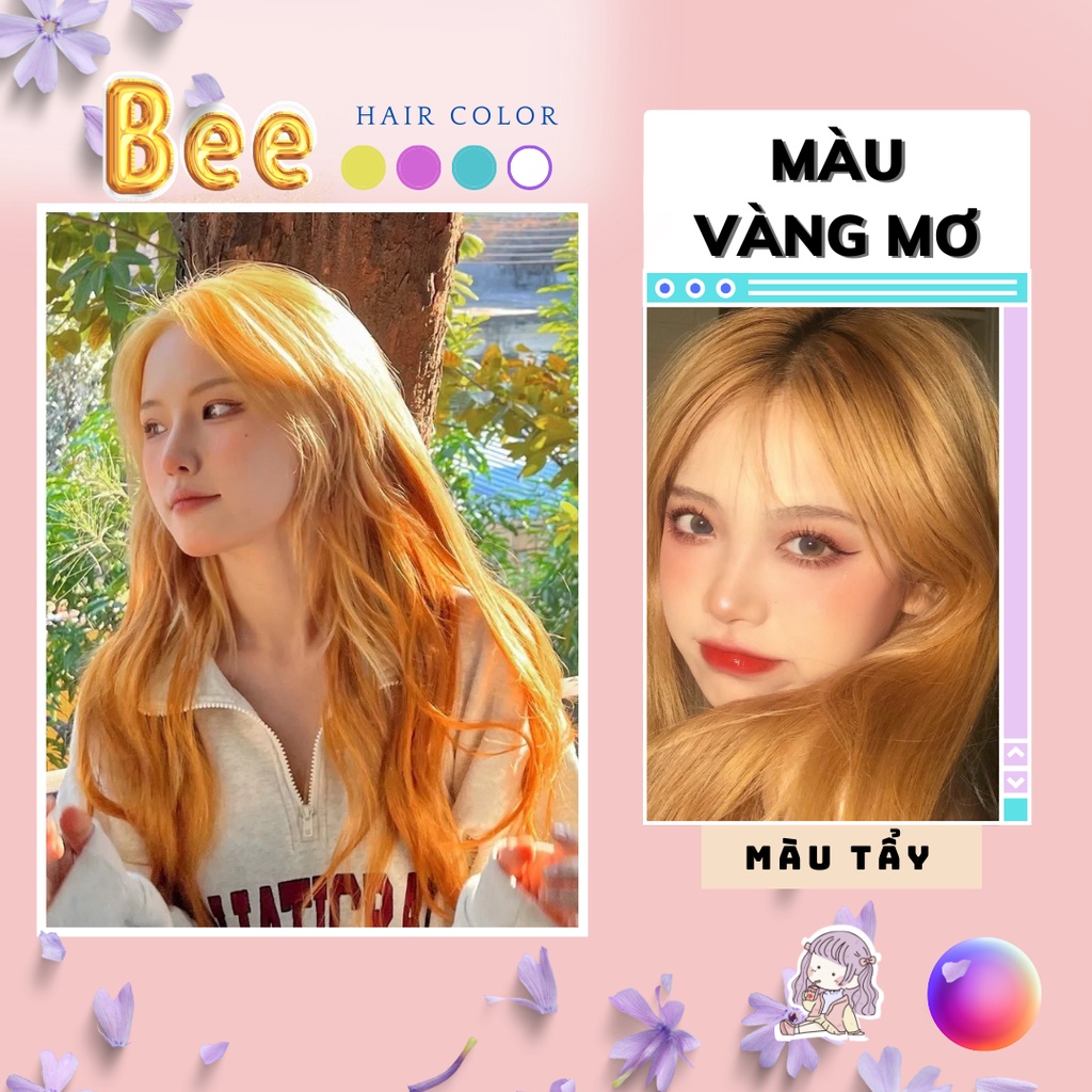 Thuốc nhuộm tóc màu VÀNG MƠ Cần Tẩy | Bee haircolor, Beehaircolor