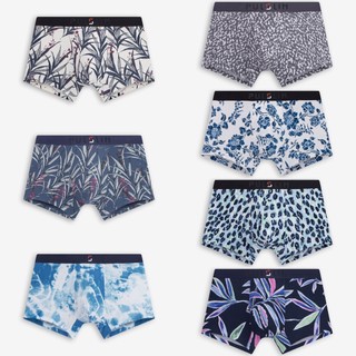 Quần lót nam DÁNG SỊP ĐÙI BOXER cotton co giãn 4 chiều thấm hút mồ hôi thoáng khí - logo in - mã D01