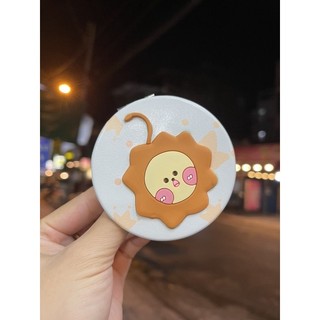 Gương cầm tay mini hình vuông,tròn hai mặt da xinh xắn