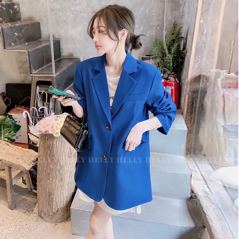 ÁO BLAZER NỮ PHOM SUÔNG XẺ TÀ HELLY SHOP