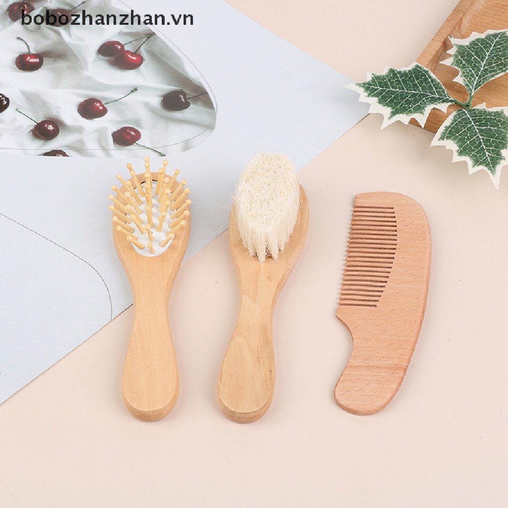 Bộ Lược Chải Tóc Mềm Mại Mát Xa Da Đầu Thoải Mái Cho Bé Sơ Sinh