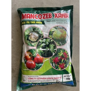 Mancozeb xanh gói 1kg trừ thối nhũn, hạn chế vàng lá, sương mai, thán thư, loét sọc