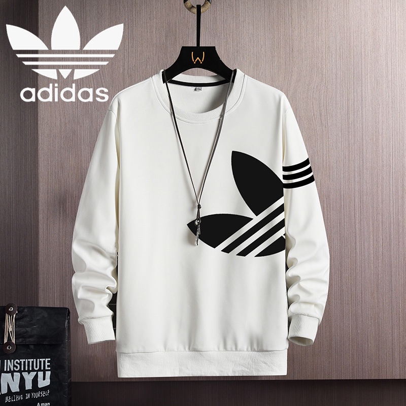 Áo Thun Dài Tay Cổ Tròn In Logo Adidas Thời Trang Cho Nam