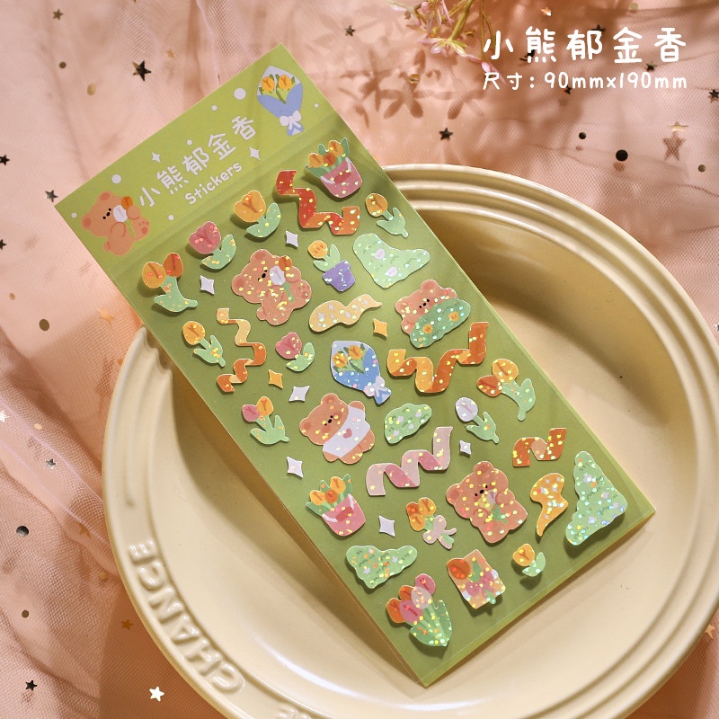 Miếng Dán Trang Trí Thẻ Bằng PVC In Chữ Milk Salt Cuckoo Phong Cách Hàn Quốc Dễ Thương